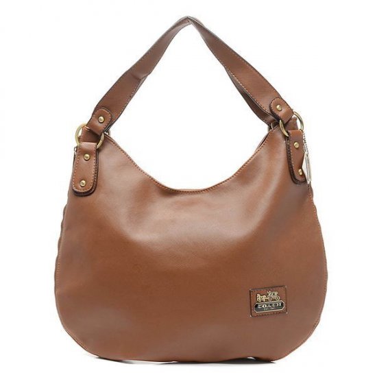 Coach City Logo Large Brown Hobo BWC | Women - Click Image to Close